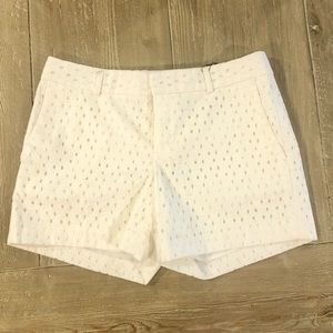 Banana Republic White Eyelet Shorts